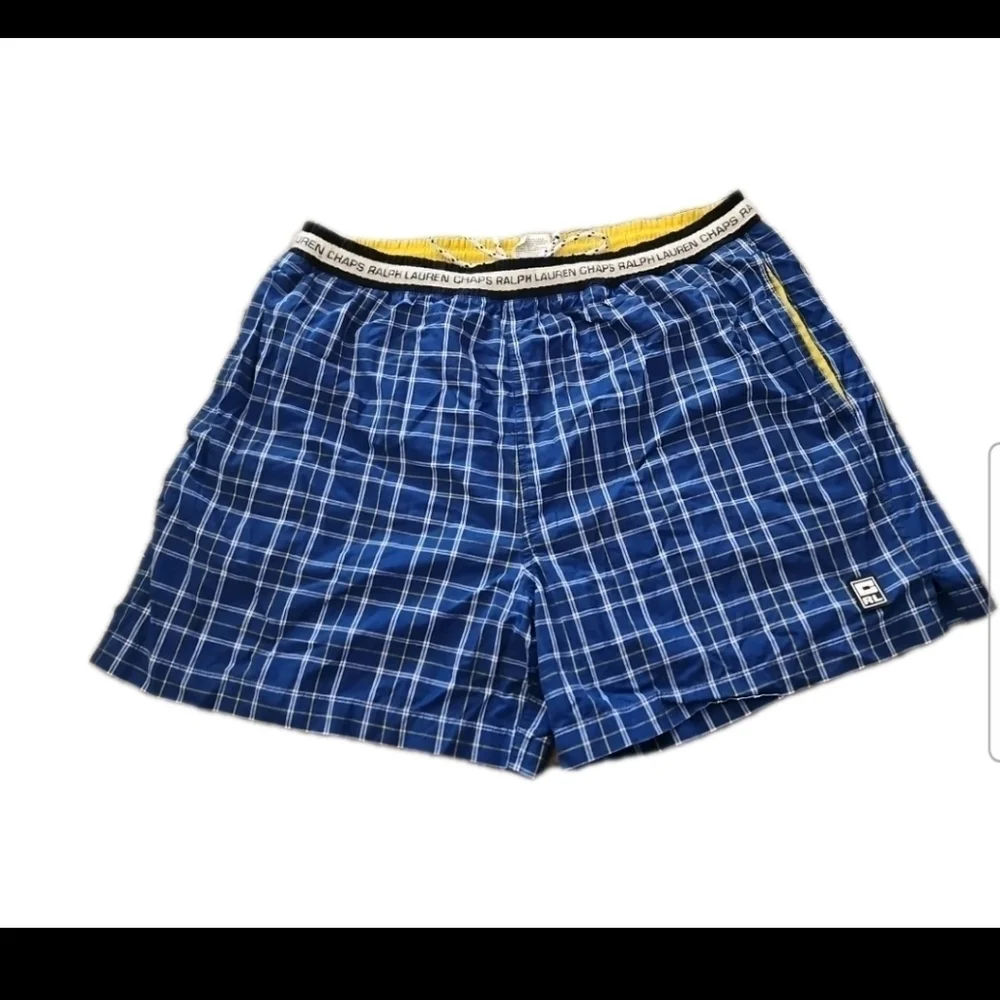 Ralph Lauren Chaps Vintage Blue Striped Casual Nautical Swim Short XL